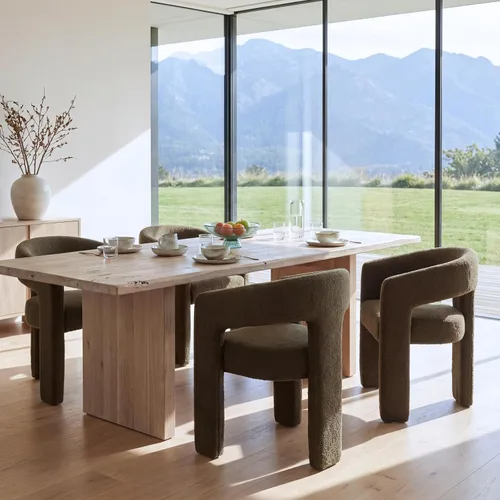 Miniatura 29 de Modern Barrel - Silla de comedor tapizada con brazos, cómoda silla auxiliar de terciopelo para sala de estar, oficina en casa, recepción