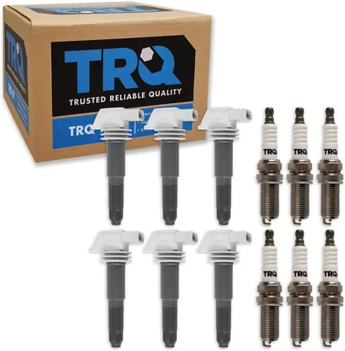Miniatura 90 de Kit de Bobina de Encendido y Bujía TRQ 8 Piezas Bujías de Iridio Compatibles con Mercedes-Benz C250 2012-2015 y SLK250 2012-2015