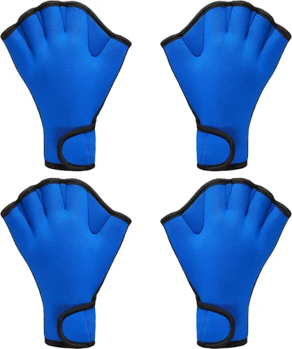 Miniatura 18 de Sumind 2 pares de guantes de natación de neopreno para entrenamiento acuático, guantes de neopreno, para fitness, aeróbicos acuáticos, entrenamiento