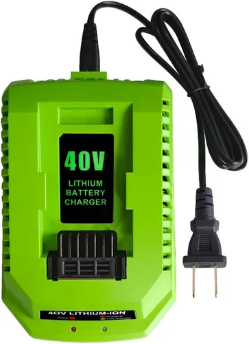Cargador de batería de repuesto de 40 V 2 A compatible con Greenworks 40 V batería de iones de litio 29482 29462 29472 2901319 2938302 BAF702 L-300