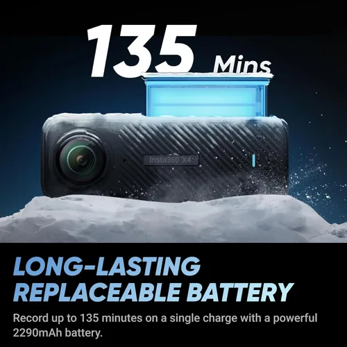 Miniatura 5 de Insta360 X4 Virtual Tour Bundle - Foto HDR de 72MP 360º, protectores de lente estándar, batería de 2290mAh, compatible con Zillow, Floorfy, Realsee