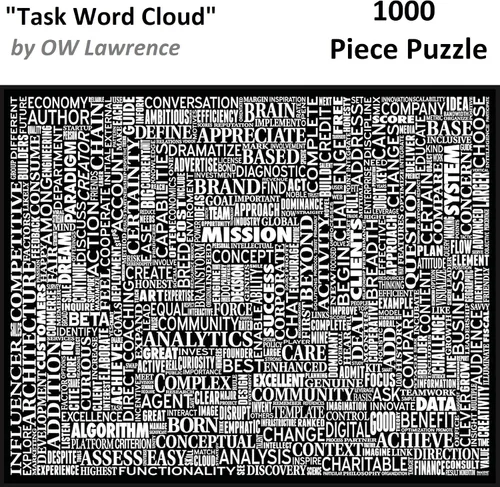 Miniatura 2 de Tarea Word Cloud Rompecabezas de 1000 piezas, 1 EA