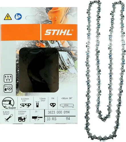 Miniatura 4 de Stihl 33RS 114 - Cadena de sierra rápida, 3/8 pulgadas, 050 pulgadas, 114 transmisión, carrete de cadena, 3623-000-0114 36230000114 3623 000 0114