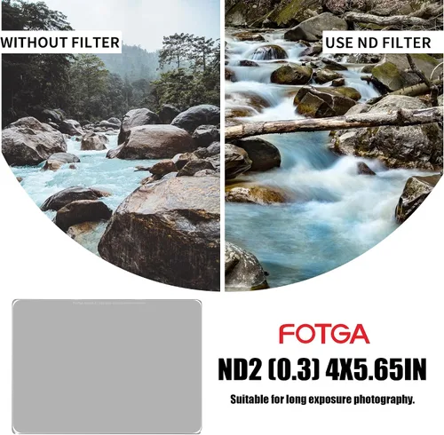 Miniatura 8 de Fotga Pro Glass Cine 4X5.65 ND2 0.3 Filtro de densidad neutra de vidrio 3 detiene MC Nano Recubrimiento 0.157 in de grosor para caja mate de 4x5.65