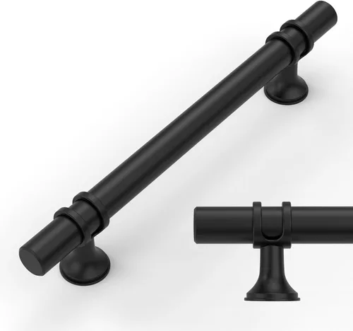 Miniatura 34 de Amerdeco ZH0050 - Paquete de 10 pomos de bronce champán para gabinetes, barra en T de 2 pulgadas, manijas de gabinete de cocina, manijas