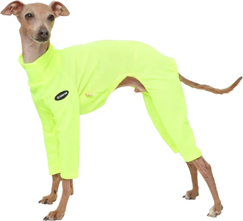 Miniatura 16 de D Doggy Star - Suéter de galgo italiano de cuello de tortuga, conjunto de mono de vellón cálido, ropa de Whippet para perro (XL, azul marino Pkt)