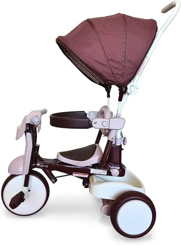 Miniatura 2 de iimo Triciclo plegable 3 en 1 – Triciclos premium para niños de 1 a 3 años – Bicicleta infantil de diseño japonés con mango de empuje, triciclo