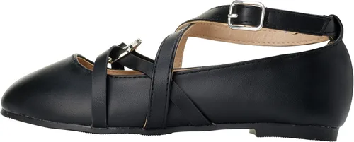 Miniatura 4 de bebe Girls' Dress Shoes - Strappy Ballet Flats with Rhinestone Medallion (Little GirlBig Girl)