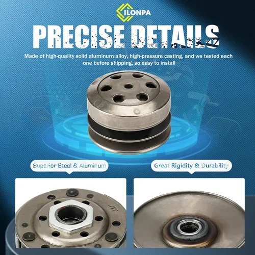 Miniatura 4 de Conjunto de embrague y variador con correa 669 para motor GY6 de 50 cc de 4 tiempos 139QMB con estuche corto Ciclomotor Tao Tao ATV