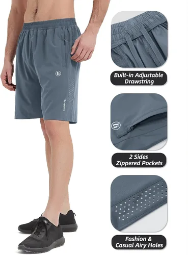 Miniatura 3 de HIFEOS Pantalones cortos deportivos para hombre, pantalones cortos de entrenamiento para correr, tenis, gimnasio, 5, 7, 9 pulgadas, cómodos