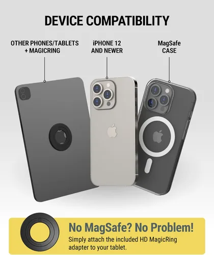 Miniatura 8 de Scosche Soporte/Montaje MagSafe de Servicio Pesado para Automóvil/Soporte para Tableta, Soporte Magnético para Teléfono Celular con Imanes Extra