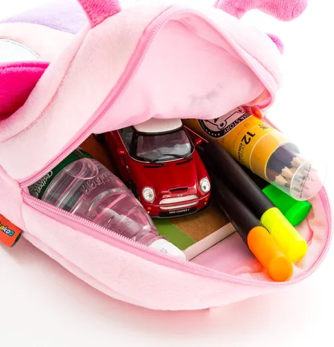 Miniatura 7 de Mochila con diseño de animales, animal de felpa, minibolsa de viaje para niño de 2-6 años, Rosado (Pink Butterfly)), B07SNTZL8P