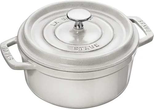 Miniatura 13 de staub La Cocotte Redondo 40501-412 Pico Cocotte Campagne redondo 9.4 pulgadas (9.4 in) Grande, fundición ambas manos, olla esmaltada, compatible