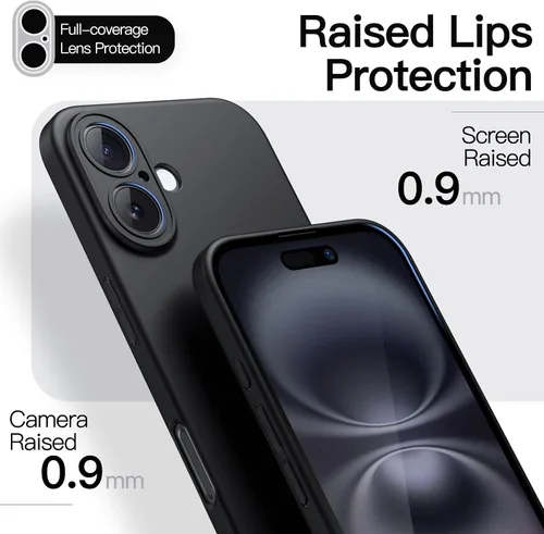 Miniatura 4 de JETech Funda delgada para iPhone 16 de 6.1 pulgadas con protección completa para lente de cámara, ultrafina, ligera, acabado mate, funda protectora
