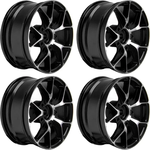 Miniatura 2 de ShareGoo - Llantas de metal – Bujes hexagonales de 0.472 in, llantas de rueda RC Drift On-Road Racing Touring 1/10, compatibles con HSP, Tamiya