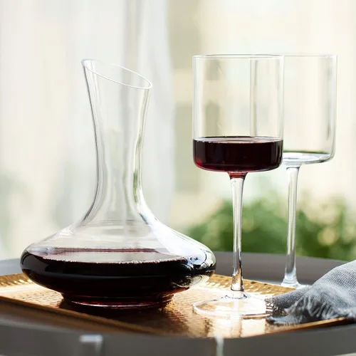 Miniatura 6 de BTAT - Decantador de vino, 40 onzas, pequeño, decantadores de vino y jarras para regalos