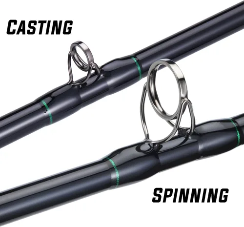 Miniatura 5 de Sougayilang Caña de pescar Spinning Surf de carbono para playa agua salada, 2 piezas (9'/10'/11'/12') caña de surf