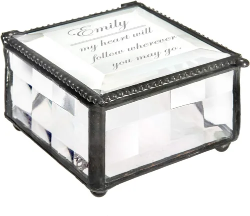 Joyero personalizado decorativo para tocador, organizador de almacenamiento, regalo de recuerdo para amiga, hija, hermana, niña, mujer, decoración