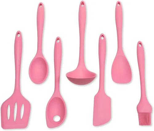 Miniatura 37 de Juego de 5 utensilios de cocina Chef Craft, de silicón, de color azul, Juego de 7 piezas, Amarillo