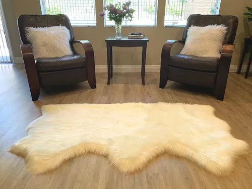 Miniatura 30 de LAMBZY Alfombra de pelo de oveja sintética, hipoalergénica, súper suave, sedosa para sala de estar, habitación de los niños, sofá