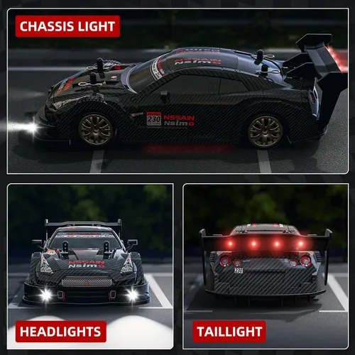 Miniatura 4 de Coche RC Drift 1:20, auto de control remoto 4WD de alta velocidad con iluminación fría, autos de carreras RC a la deriva de 18.6 mi/h, regalos