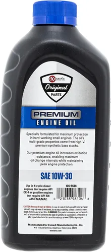 Miniatura 5 de Exmark 135-2566 Aceite de motor 10W-30 botella de cuarto de galón sintético completo, paquete de 3