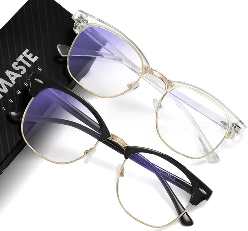 Miniatura 43 de Gafas de Luz Azul para Mujer/Hombre Gafas de Computadora de Luz Azul para Mujeres/Hombres A04-cristal marco plateado