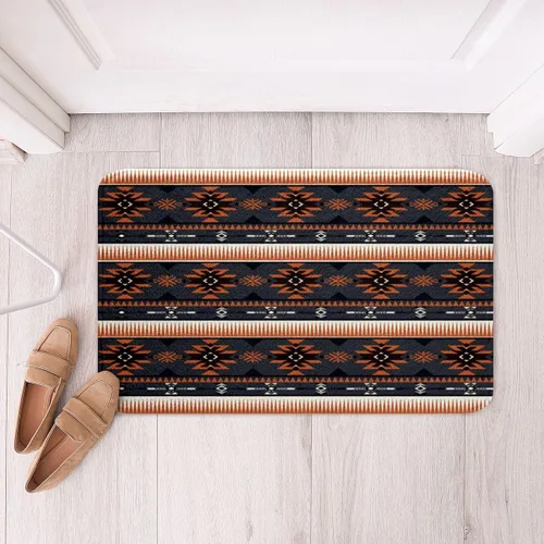 Miniatura 31 de Feelyou Aztec Bathroom Rugs Aztec Southwestern Printed Bath Mats for Bathroom Bohemian Bath Rugs for Shower Tub Cowboy Cowgirl Bathroom Accossories