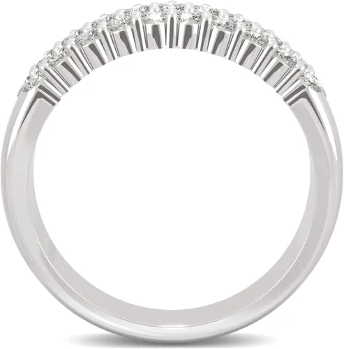 Miniatura 3 de Charles & Colvard - Moissanita de oro blanco de 14 quilates de Charles & Colvard, banda redonda de 0.079in, 0.93 cttw DEW, Metal, Moissanita