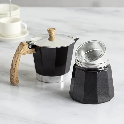Miniatura 10 de Primula Cafetera espresso de aluminio para estufa, cafetera percoladora para moka, café cubano, capuchino, café con leche y más, perfecta para Negro