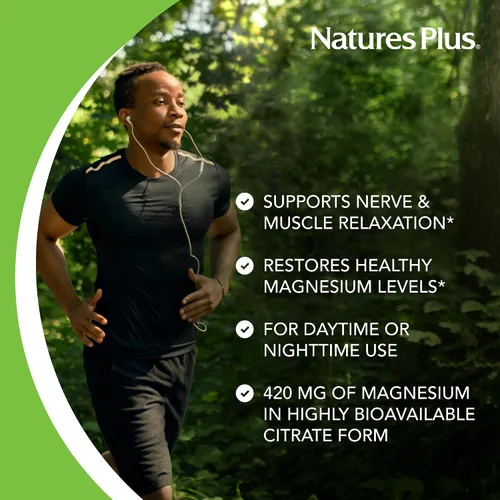 Miniatura 3 de NaturesPlus Kalmassure Magnesio - 400 mg, 90 cápsulas veganas - Suplemento natural para aliviar el estrés, apoya la relajación nerviosa y muscular