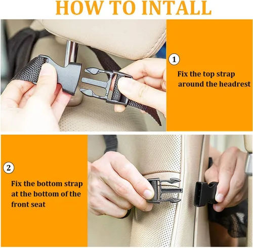 Miniatura 4 de Tianle Organizador de coche para asiento trasero – Organizador de coche premium con soporte de mesa de 10 pulgadas, 9 bolsillos, artículos