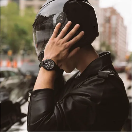 Miniatura 4 de Bulova Hombre Archive Series Lunar Pilot Cronógrafo Precisionist de 6 manecillas Acero Inoxidable Ionizado Negro, Correa NATO Negra y Cristal