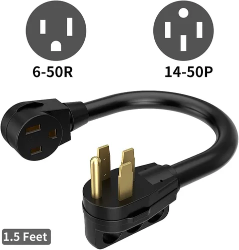 Miniatura 2 de HENGYI Cable adaptador de soldador NEMA 14-50P a 6-50R, cable adaptador de RV/rango/generador, cable STW 6AWG resistente, 250V, 50Amp, 1.5 pies
