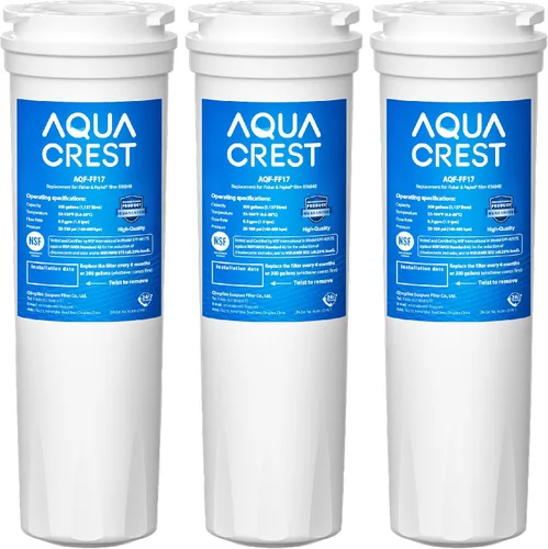 AQUACREST 836848 Filtro de agua para refrigerador, repuesto para Fisher & Paykel 836848, 862285, 862284, paquete de 3