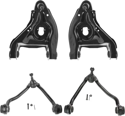 TRQ Brazo de control superior e inferior del lado del conductor y del pasajero con juego de rótulas compatible con Chevrolet GMC 89-02