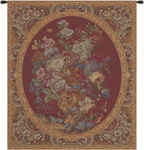 Miniatura 25 de Charlotte Home Furnishings - Tapiz italiano rojo con uvas para colgar en la pared, 39 x 26 pulgadas, algodón/viscosa/poliéster