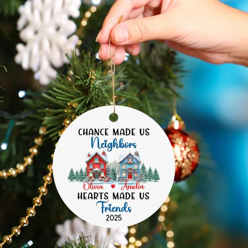 Miniatura 4 de Chance Made Us Neighbors - Adorno de Navidad personalizado para vecino, recuerdo de Navidad personalizado de agradecimiento de vecino, regalos