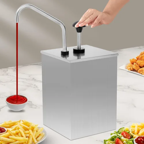 Miniatura 4 de Bomba dispensadora de salsa comercial de acero inoxidable 304, ketchup, dulce de azúcar caliente, chocolate con queso, caramelo caliente