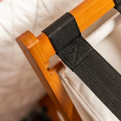 Miniatura 9 de Estante plegable de bambú de nogal totalmente ensamblado para habitación de invitados, soporte plegable de maleta de 26.75 pulgadas con bolsa