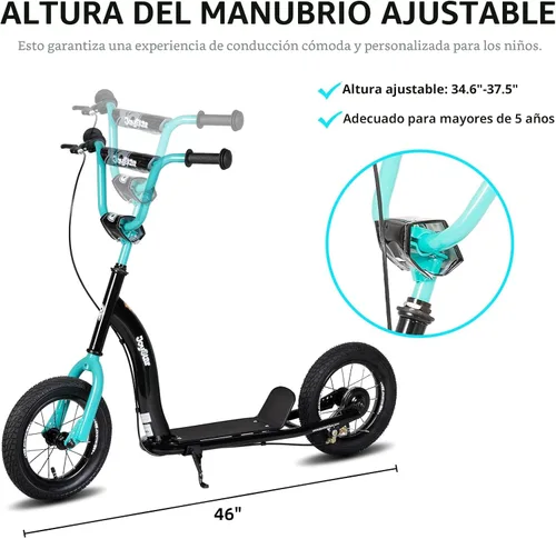 Miniatura 3 de JOYSTAR Patinete para niños de 5 años o más, adolescentes y jóvenes, scooter ligero para niños con manubrio ajustable, scooter de 2 ruedas