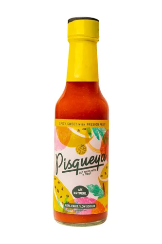 Miniatura 2 de Pisqueya Salsa picante de pimientos jalapeños Fruta real, sin aditivos, 5 onzas líquidas