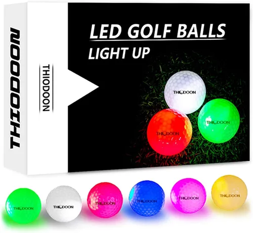 Miniatura 9 de THIODOON Glow in The Dark Golf Balls Light up Led Golf Balls Night Golf Gift Sets for Men Kids Women 6 Pack (6 Colors in one)