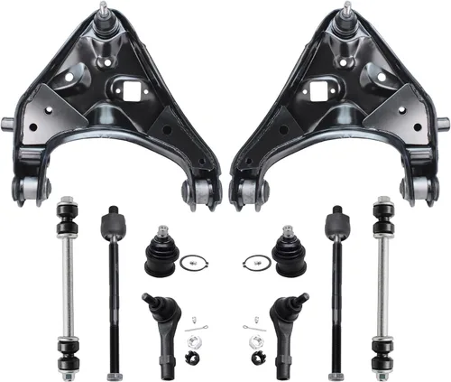 Miniatura 62 de Detroit Axle - Kit de suspensión frontal de 10 piezas para Jeep 2002-2004 Liberty, 2 brazos de control superiores con rótula 2 rótulas inferiores, 4
