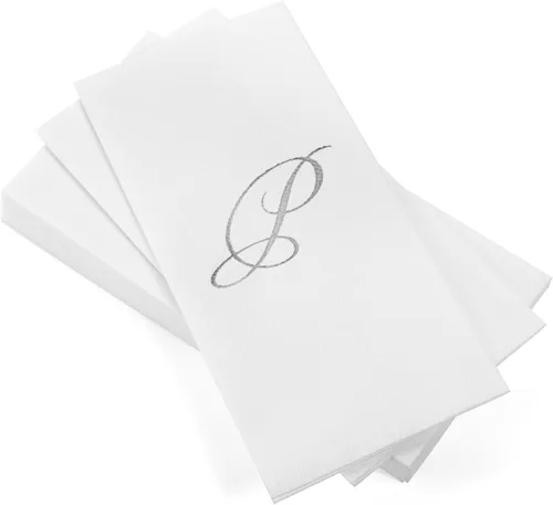 Miniatura 43 de AH AMERICAN HOMESTEAD Servilletas desechables – Servilletas doradas con monograma para invitados, servilletas acolchadas como tela para baño