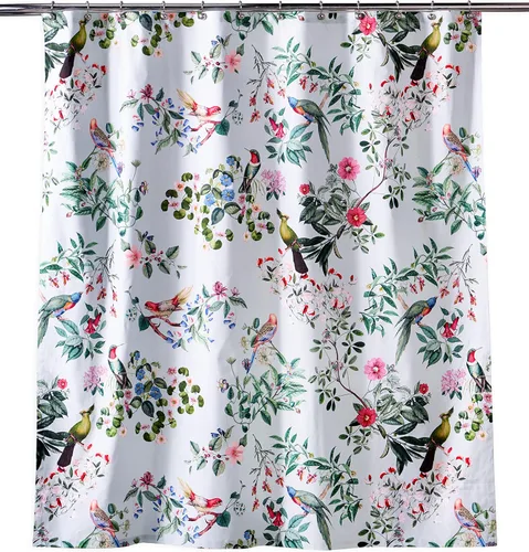 Miniatura 19 de Maison d' Hermine Cortina de ducha 100% algodón, un panel, 70 x 72 pulgadas, cortinas de ducha de tela lavable para baño, fácil de colgar con 12