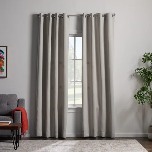 Miniatura 16 de Linenspa Juego de 2 paneles de cortinas opacas 85% - Cortinas negras de 84 pulgadas de largo, aislamiento térmico, reducción de ruido, esenciales