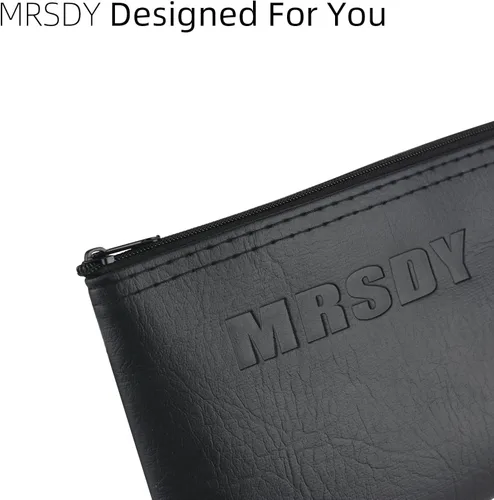 Miniatura 8 de MRSDY Bolsa para micrófono, bolsa negra con cremallera para micrófono, micrófono inalámbrico, protector de micrófono vocal a prueba de golpes, bolsa