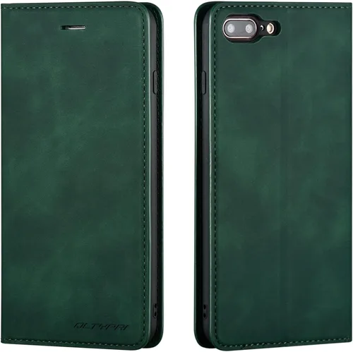 Miniatura 11 de QLTYPRI Funda para iPhone 6 Plus/6S Plus, cubierta de piel PU con tarjetero, funda tipo billetera con solapa magnética y a prueba de golpes - Vino