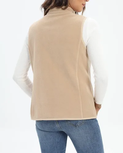 Miniatura 7 de Xeoxarel Chaleco de forro polar para mujer con 6 bolsillos (XS-2XL)